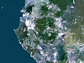 Gabon, satellite view