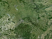 Paris to Madrid, satellite view