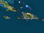 Haiti, satellite view