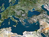 Athens, satellite view