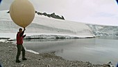 Helium weather balloon