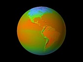 Monthly worldwide surface temperatures