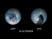 Ozone comparison, 1979 and 1996