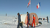 Ice core drill team, Antarctica