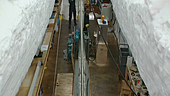 Positioning ice core drill, Antarctica