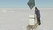 Transporting ice core, Antarctica