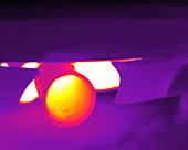 Car exhaust, thermogram