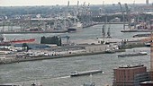 Rotterdam shipping harbour