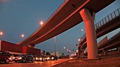 Motorway interchange night