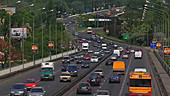 Warsaw motorway traffic