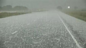 Hail stones falling