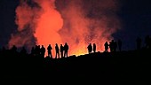 Volcano tourists, Iceland, April 2010