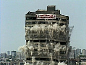 Tower block demolition