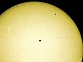 Mercury crossing the sun