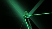 Rotating prism with green laser