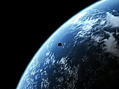 Close approach of asteroid to Earth