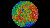 Topographic map of the Moon