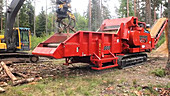 Industrial wood chipper
