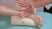 Osteopathy therapy, sprained ankle