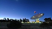 Parkes Observatory under stars, Australia