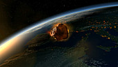 Asteroid impact in Europe