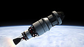 Orion spacecraft, rocket boost to orbit