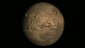 Martian hemispheres, rolling animation
