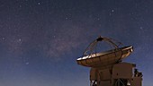 Night sky over the APEX telescope