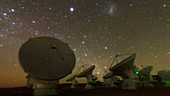 Night sky over the ALMA array