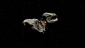 Colliding asteroids