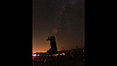 Amateur astronomers, timelapse