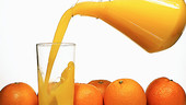 Pouring orange juice