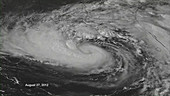 Hurricane Isaac developing, timelapse