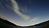 Usk Reservoir at night, timelapse