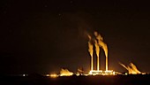 Coal-fired power station, timelapse