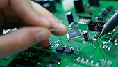 Soldering a circuit board