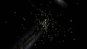 Globular star cluster, simulation