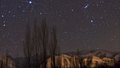 Geminid meteor shower, timelapse