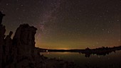 Stars over Mono Lake, timelapse