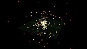 Star cluster simulation, 166 stars