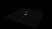 Star cluster simulation, 5 stars