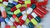 Assorted drug capsules