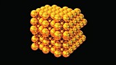 Gold crystal structure, animation