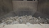 Quarry rubble in a crusher