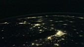US city lights from the ISS