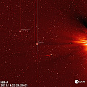 Comet ISON approaching the Sun