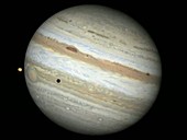 Io transiting Jupiter, timelapse