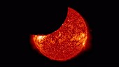 Lunar transit of Sun, SDO clip