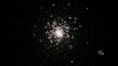 Globular star cluster, animation