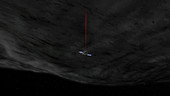 OSIRIS-REx surveying asteroid